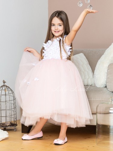 Детское платье Флер, цвет пудрово розовый Детское платье Флер, цвет пудрово розовый