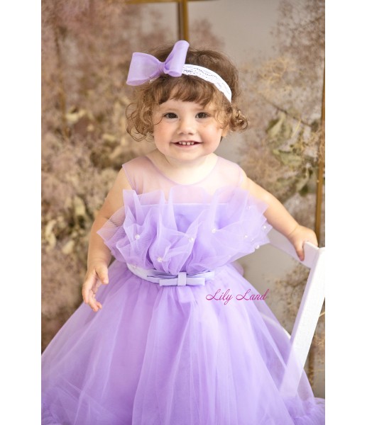 Дитяча святкова сукня Лябель, в лавандовому кольорі