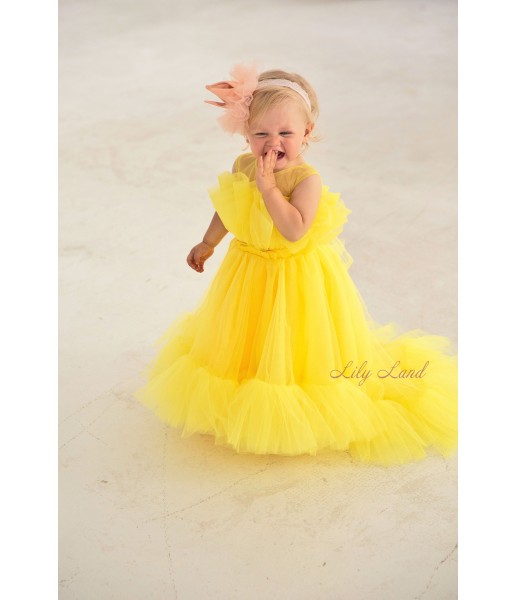 Детское платье Лябель, цвет желтый