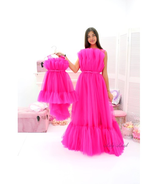 Комплект нарядных платьев Лябель,  цвет Барби 