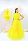 Комплект нарядных платьев Лябель,  цвет желтый