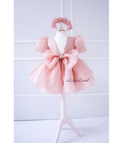Детское нарядное платье Луиза, цвет Розовый