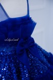 Детское нарядное платье Маргарет в ярко синем цвете