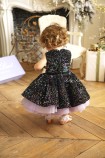 Детское нарядное платье Беатрис, цвет черный с лавандовым