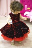 Дитяча святкова сукня Беатріс, колір чорний з червоним