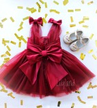 Детское платье Синдерелла, цвет бордо