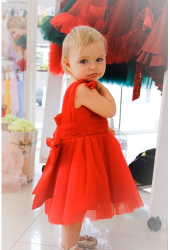 Детское платье Синдерелла, цвет красный