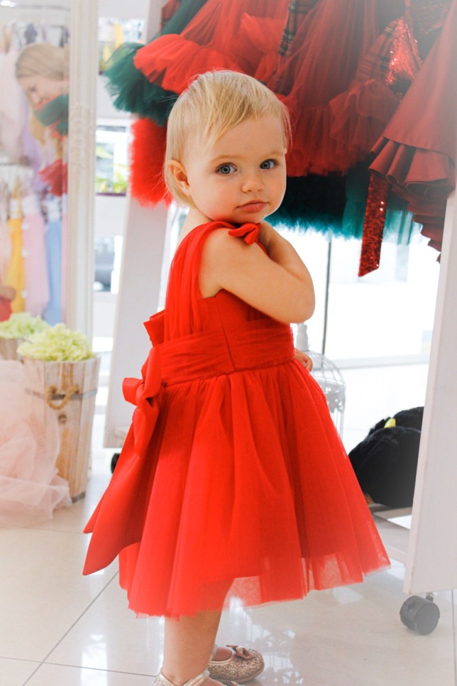 Детское платье Синдерелла, цвет красный