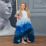 Детское платье Урсула,градиент голубое